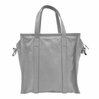 Balenciaga - バレンシアガ BALENCIAGA ハンドバッグ ショルダーバッグ バザールショッパー レザー グレー レディース 443096 送料無料【中古】 z0984