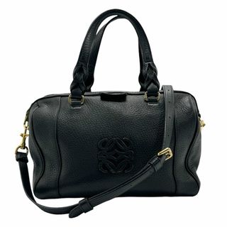 ロエベ(LOEWE)のロエベ LOEWE ショルダーバッグ ハンドバッグ アナグラム レザー ブラック レディース 送料無料【中古】 z0961(ショルダーバッグ)