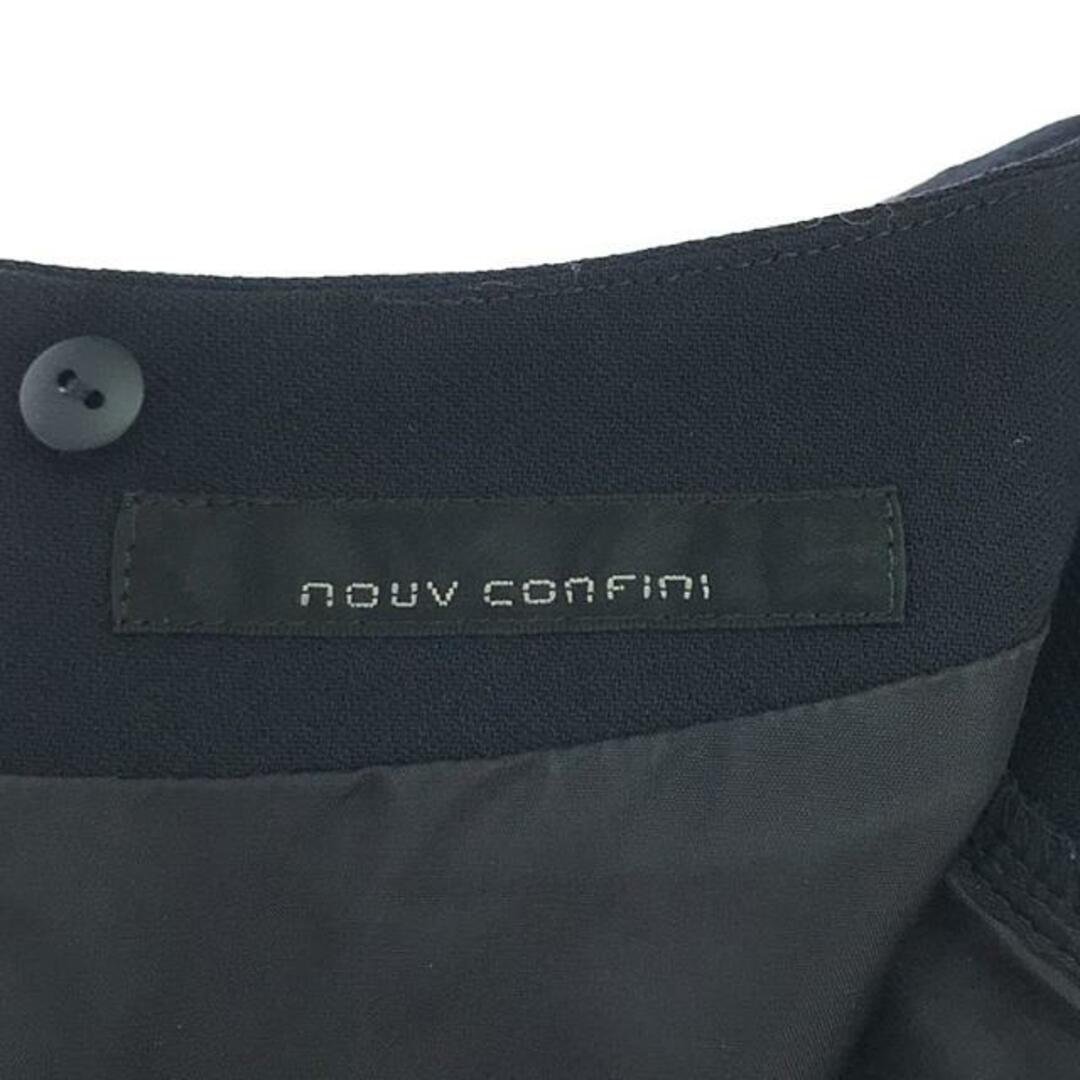 None / | nouv confini / ヌーヴコンフィニ ノーカラーワンピース | 11号 | ネイビー | レディース レディースのワンピース(ひざ丈ワンピース)の商品写真