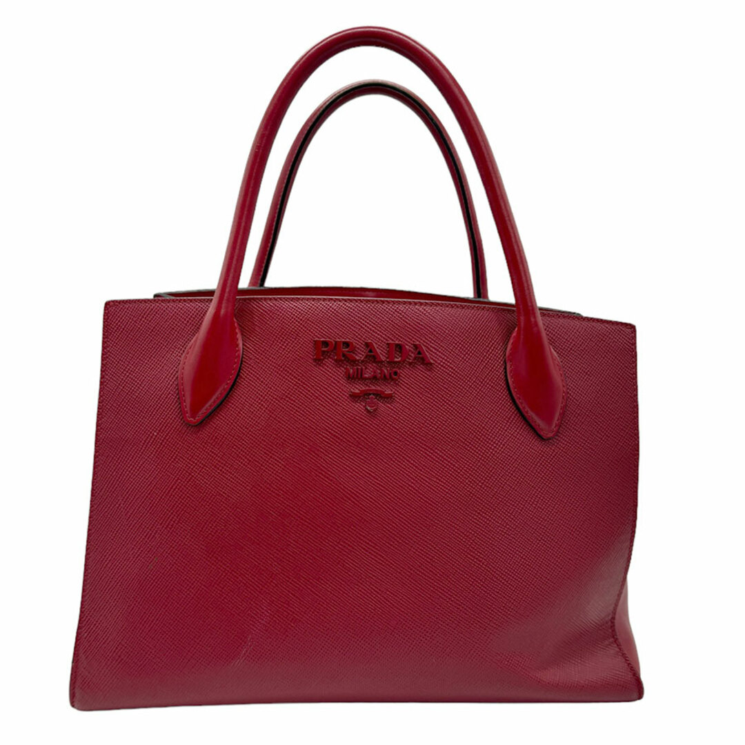 PRADA(プラダ)のプラダ PRADA ショルダーバッグ ハンドバッグ レザー レッド レディース 送料無料【中古】 z0929 レディースのバッグ(ショルダーバッグ)の商品写真