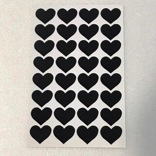 【 ハート 】 Sticker / シール / ステッカー ① ブラック / 黒