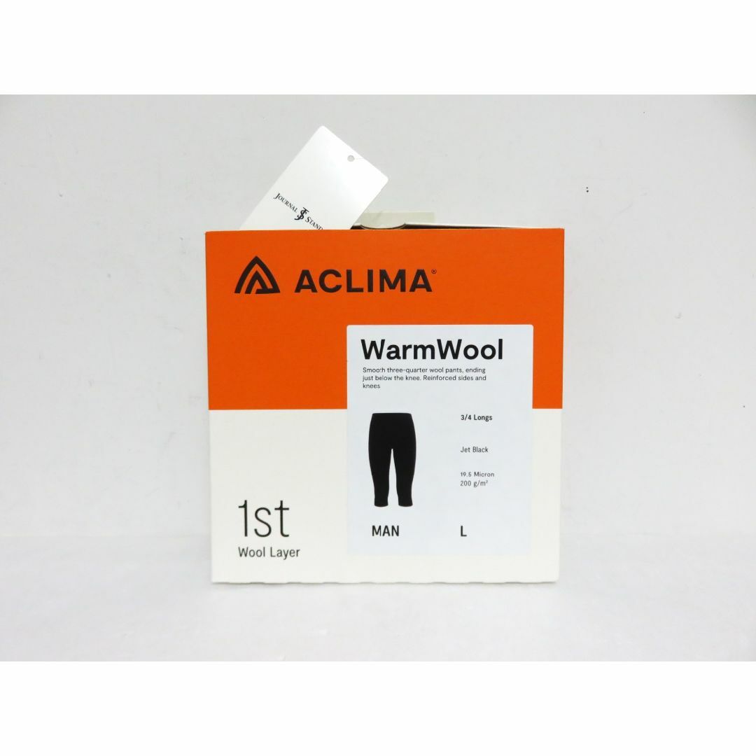 新品 ACLIMA WarmWool 3/4 Longs ブラック L メリノ メンズのレッグウェア(レギンス/スパッツ)の商品写真