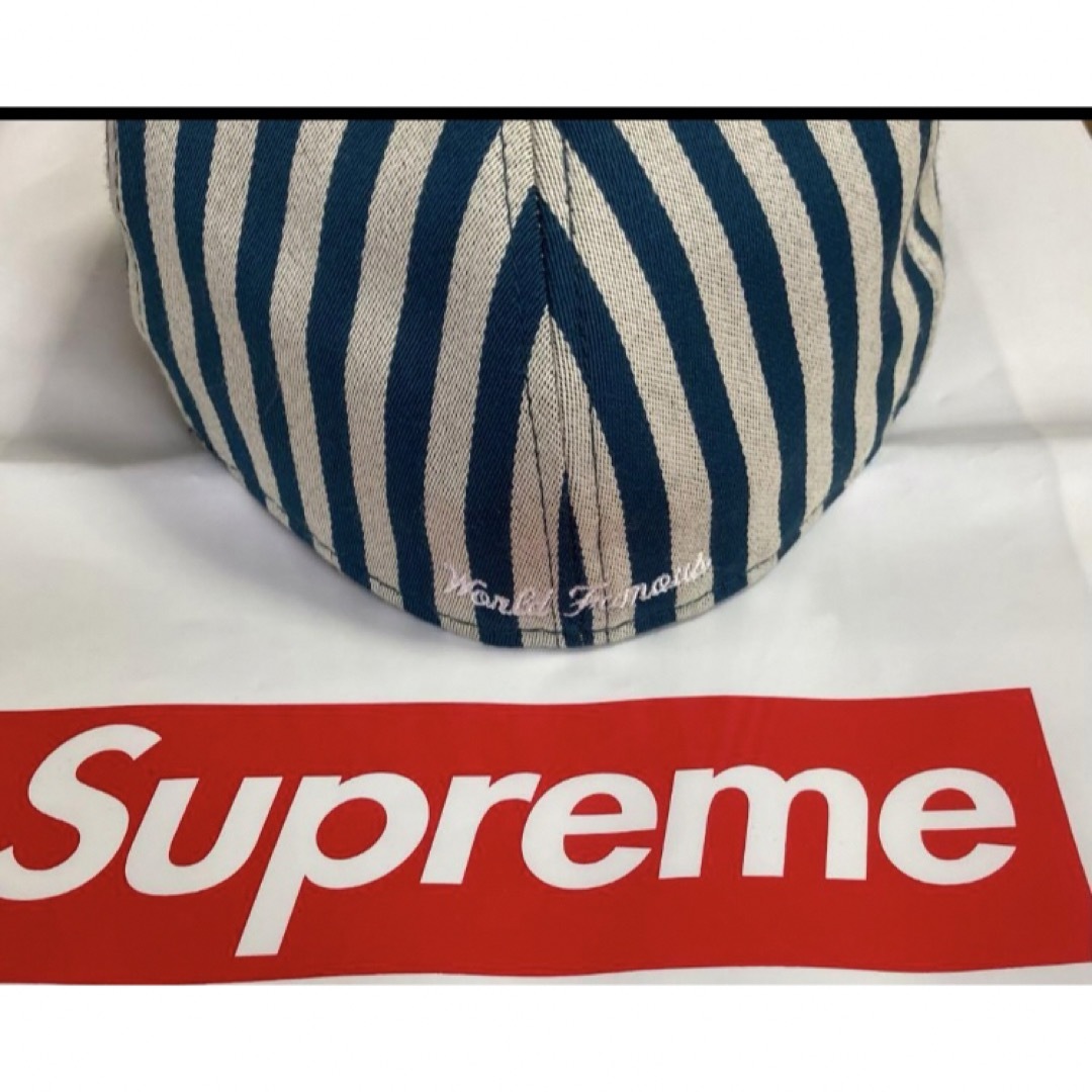 Supreme(シュプリーム)のsupreme キャップ ストライプ ニューエラ  セリーヌ バレンシアガ メンズの帽子(キャップ)の商品写真