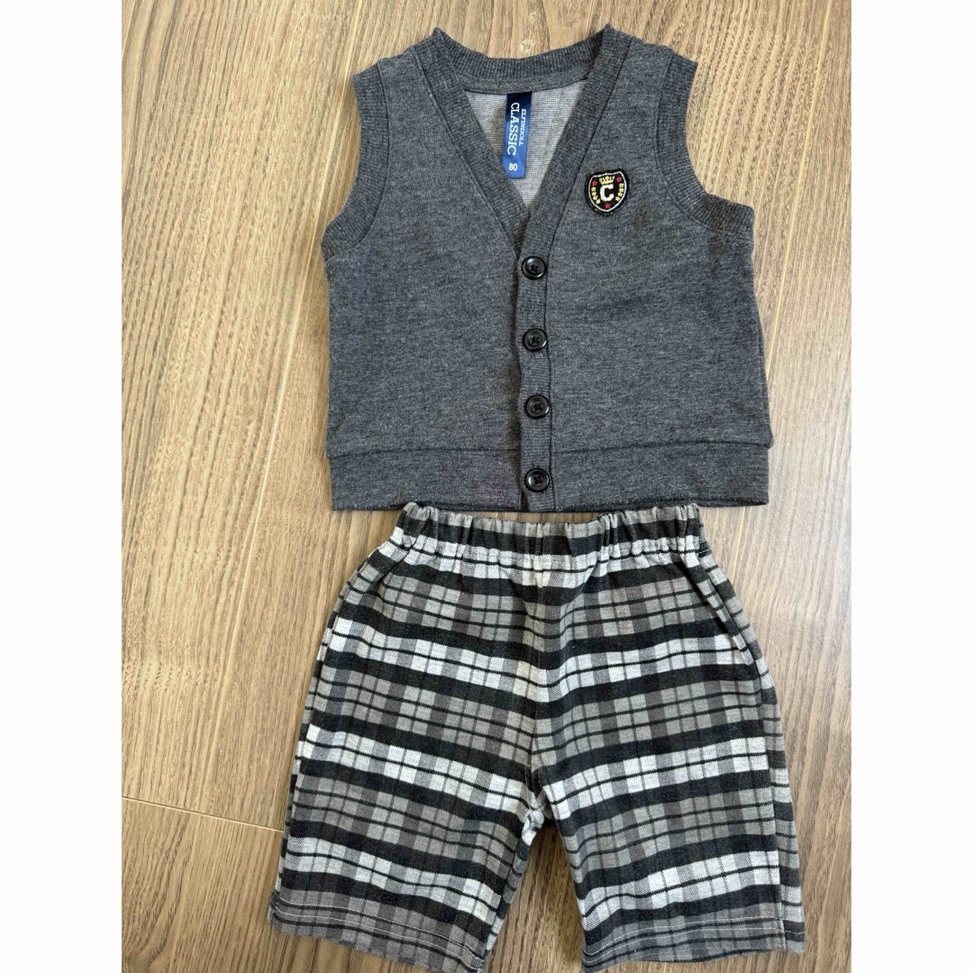 西松屋(ニシマツヤ)の子供服　男の子　80 キッズ/ベビー/マタニティのベビー服(~85cm)(セレモニードレス/スーツ)の商品写真