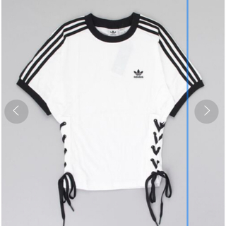 アディダス(adidas)のadidas レースアップTシャツ　Sサイズ(Tシャツ(半袖/袖なし))
