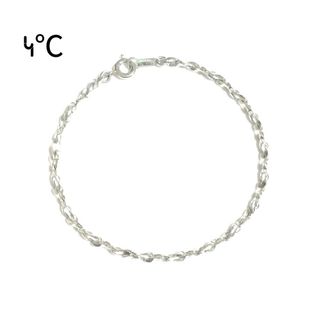 4℃ - 【美品】4°C ツイストシルバーブレスレット