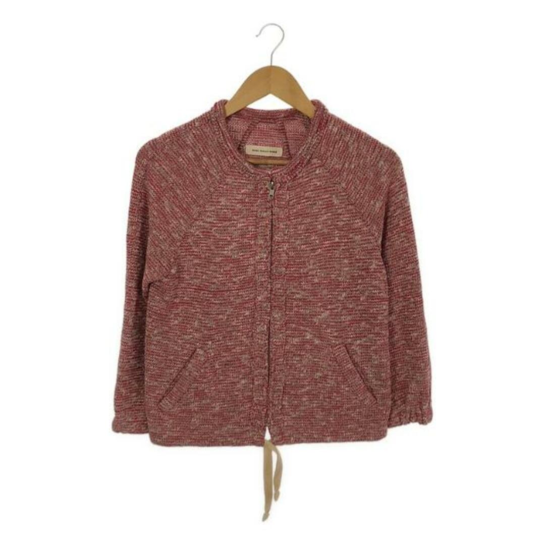 ISABEL MARANT ETOILE / イザベルマランエトワール | ジップアップ ノーカラー ニット カーディガン ジャケット | 34 | レッド | レディース レディースのジャケット/アウター(その他)の商品写真