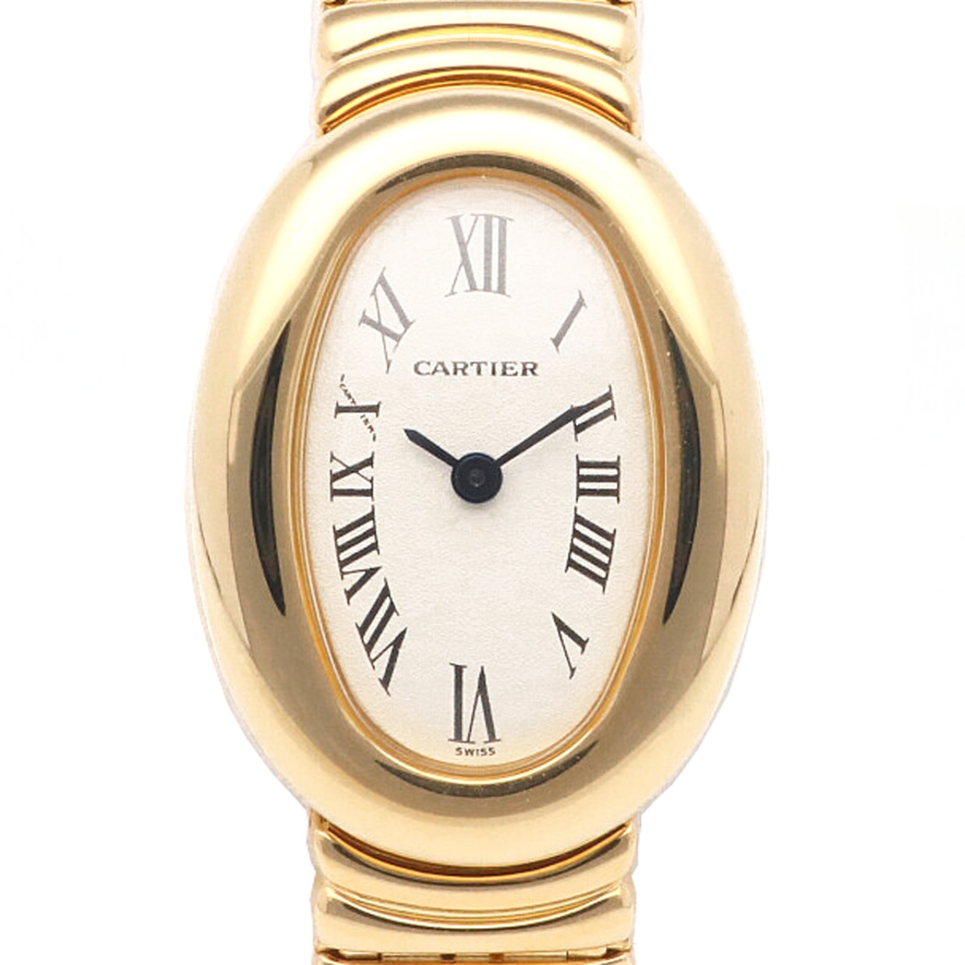 Cartier(カルティエ)のカルティエ ミニベニュワール 腕時計 時計 18金 K18イエローゴールド 1960/W15109D8 クオーツ レディース 1年保証 CARTIER  中古 レディースのファッション小物(腕時計)の商品写真