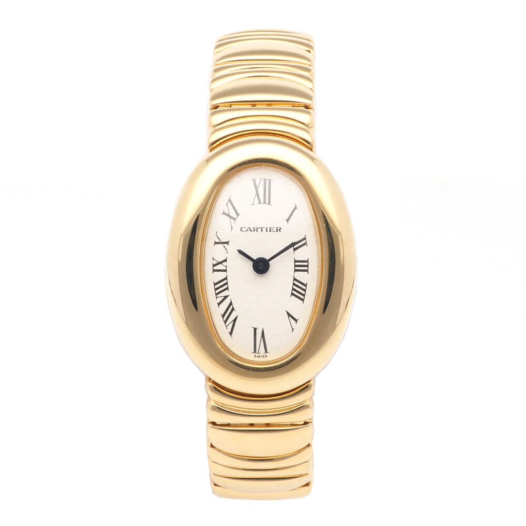 Cartier(カルティエ)のカルティエ ミニベニュワール 腕時計 時計 18金 K18イエローゴールド 1960/W15109D8 クオーツ レディース 1年保証 CARTIER  中古 レディースのファッション小物(腕時計)の商品写真