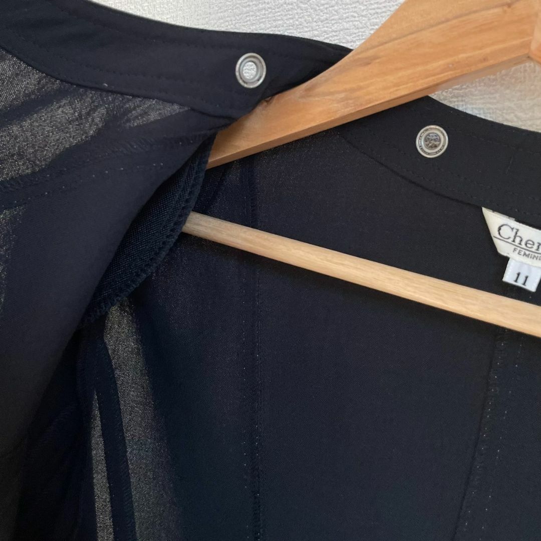 Chenier FEMININE シェニエ ジップアップ ブルゾン 肩パッド レディースのジャケット/アウター(ブルゾン)の商品写真