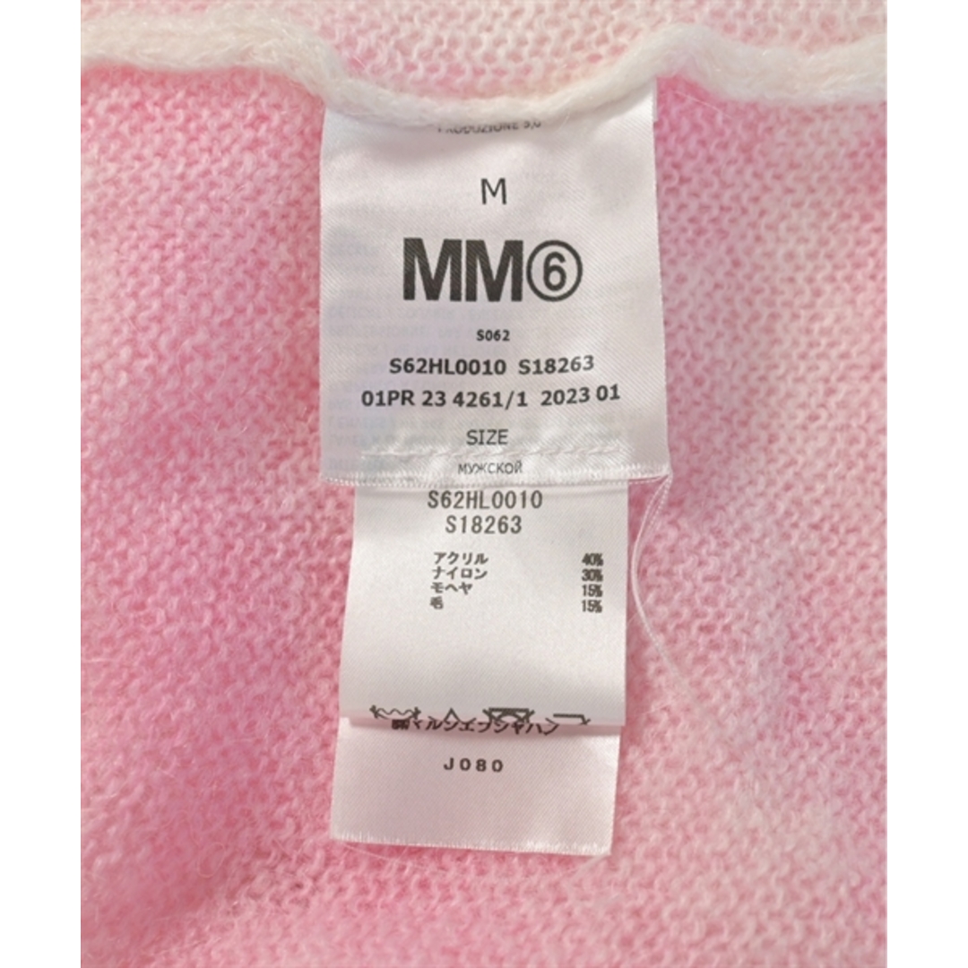 MM6(エムエムシックス)のMM6 エムエムシックス ニット・セーター M 白xピンク(総柄) 【古着】【中古】 レディースのトップス(ニット/セーター)の商品写真