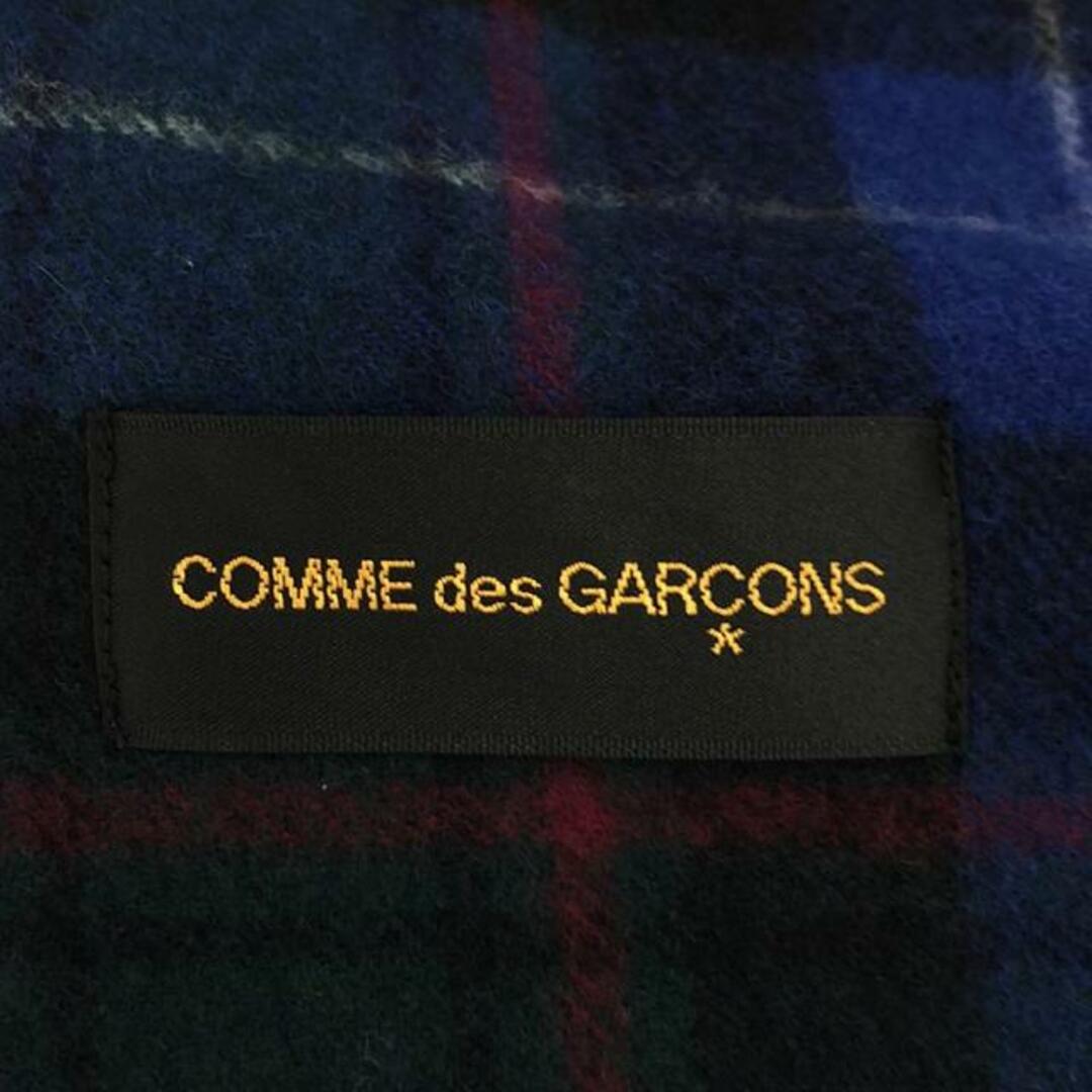 COMME des GARCONS(コムデギャルソン)の【美品】  COMME des GARCONS / コムデギャルソン | 2003AW | Printed Check Half Sleeve Jacket  / ウール アシンメトリー 変形 ジャケット | ブルー | レディース レディースのジャケット/アウター(その他)の商品写真