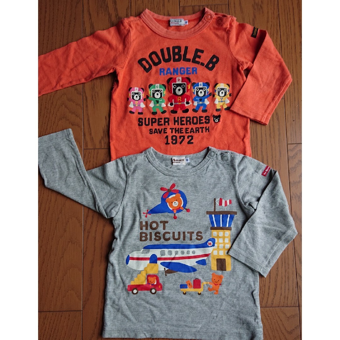 mikihouse(ミキハウス)のミキハウス DOBLE.B 90size 長袖2枚 キッズ/ベビー/マタニティのキッズ服女の子用(90cm~)(Tシャツ/カットソー)の商品写真