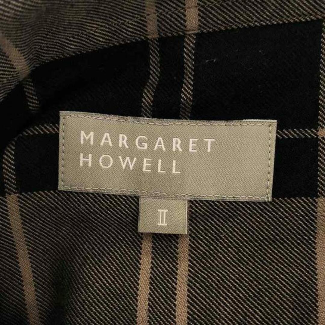 MARGARET HOWELL(マーガレットハウエル)のMARGARET HOWELL / マーガレットハウエル | レギュラーカラー チェックシャツ | 2 | ブラック / ベージュ | レディース レディースのトップス(シャツ/ブラウス(長袖/七分))の商品写真