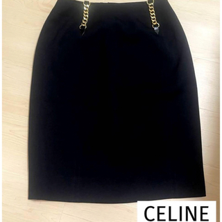 CELINE セリーヌ 美品 フランス製 ボックススカート 