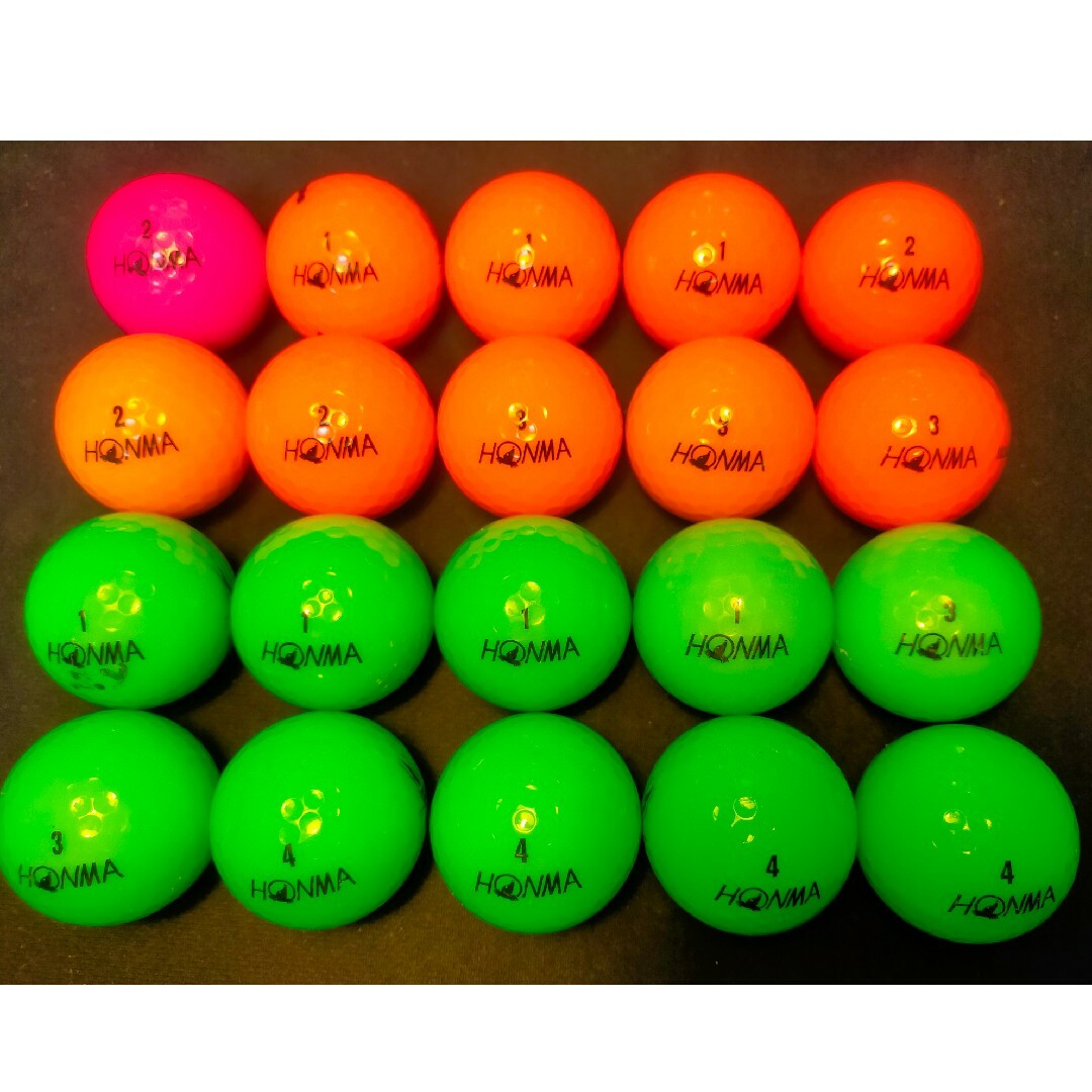 Titleist(タイトリスト)の【B級】ホンマD1 20球 (緑,橙) ロストボール ゴルフボール スポーツ/アウトドアのゴルフ(その他)の商品写真