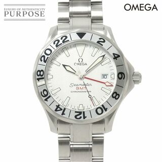 オメガ(OMEGA)のオメガ OMEGA シーマスター GMT 2538 20 メンズ 腕時計 デイト ホワイト オートマ 自動巻き ウォッチ Seamaster GMT VLP 90224626(腕時計(アナログ))