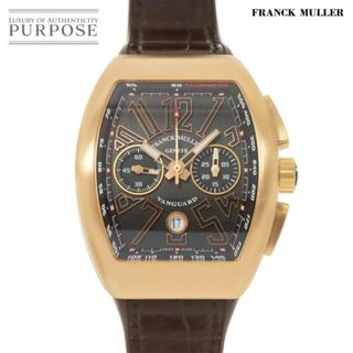 FRANCK MULLER - フランクミュラー FRANCK MULLER ヴァンガード クロノグラフ V45CCDT メンズ 腕時計 デイト ブラック K18PG 自動巻き Vanguard VLP 90232382