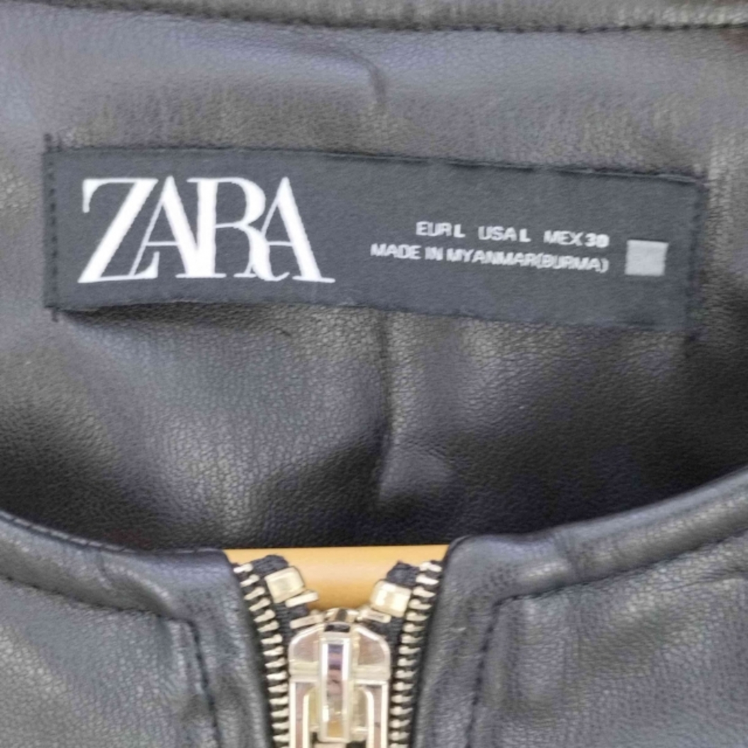 ZARA(ザラ)のZARA(ザラ) ノーカラー フェイクレザージャケット レディース アウター レディースのジャケット/アウター(その他)の商品写真
