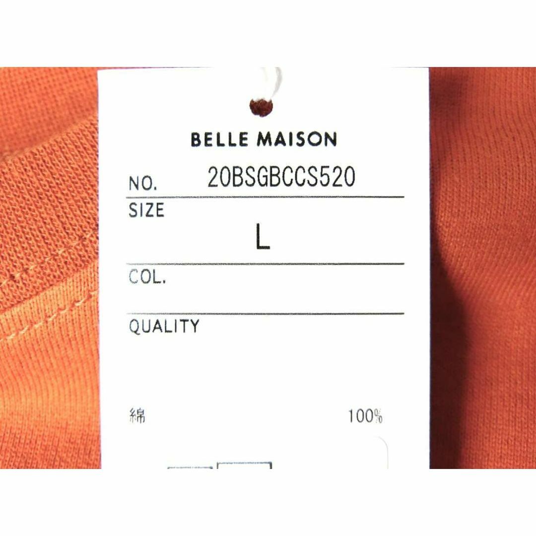 未使用 ベルメゾン ナンバリングプリント半袖チュニックTシャツ Lサイズ レンガ レディースのトップス(Tシャツ(半袖/袖なし))の商品写真