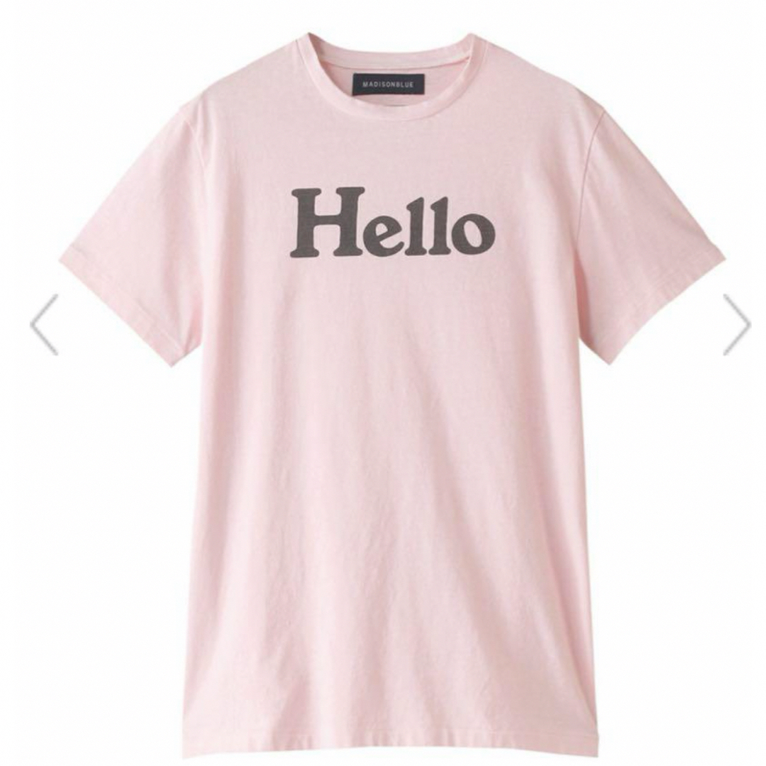 MADISONBLUE(マディソンブルー)のmadisonblue Hello Tシャツ ピンク 01 新品！ レディースのトップス(Tシャツ(半袖/袖なし))の商品写真