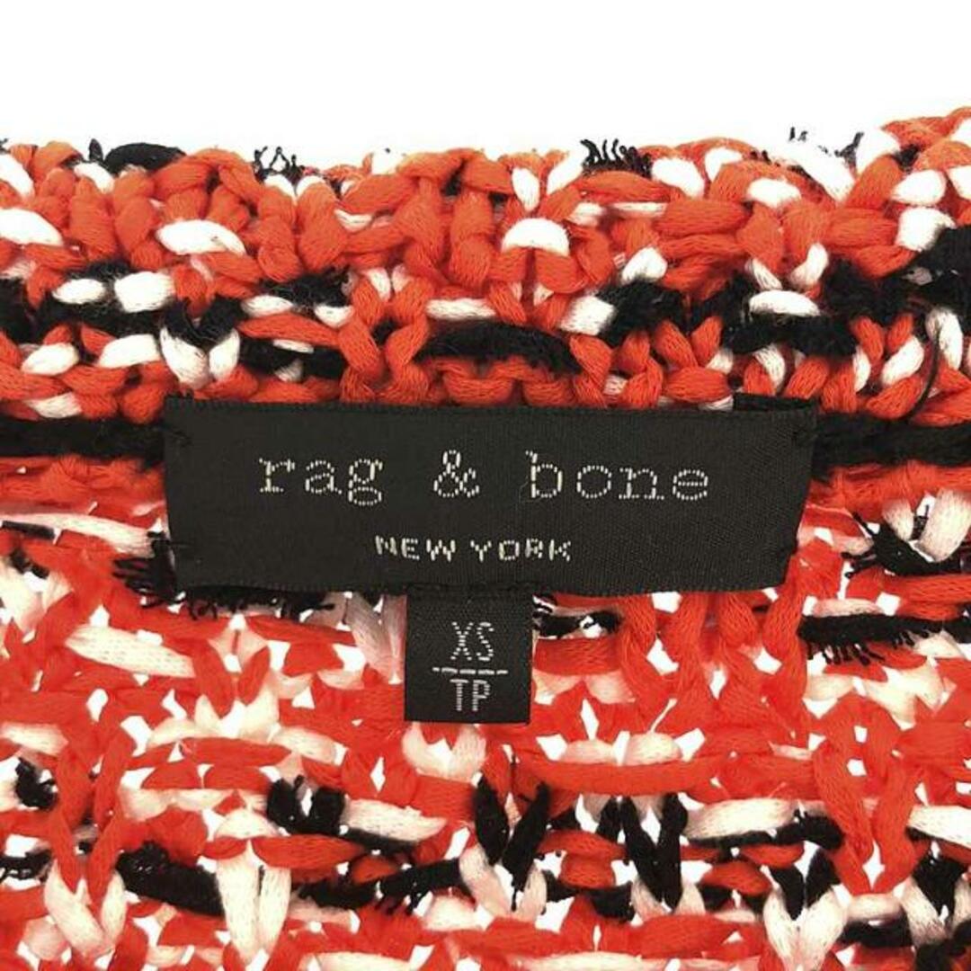 Rag & Bone(ラグアンドボーン)のrag & bone / ラグアンドボーン | テープヤーン マルチカラー クルーネックニット | XS | レッド | レディース レディースのトップス(ニット/セーター)の商品写真