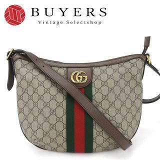 グッチ(Gucci)の【中古】 グッチ ショルダーバッグ オフディア 598125 シェリーライン GGスプリームキャンバス ブラウン ベージュ ゴールド金具 斜め掛け カジュアル レディース メンズ GUCCI(ショルダーバッグ)