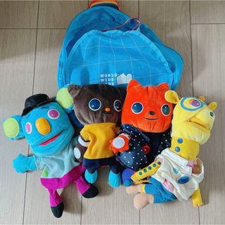 ベネッセ(Benesse)のWorld wide kidsパペット、木のおもちゃセット(ぬいぐるみ)