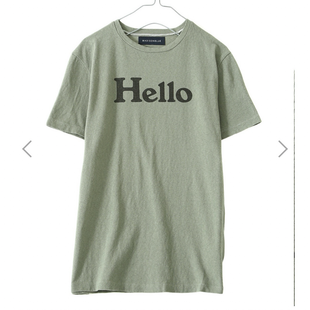 MADISONBLUE(マディソンブルー)のmadisonblue Hello Tシャツ カーキ 02 新品！ レディースのトップス(Tシャツ(半袖/袖なし))の商品写真