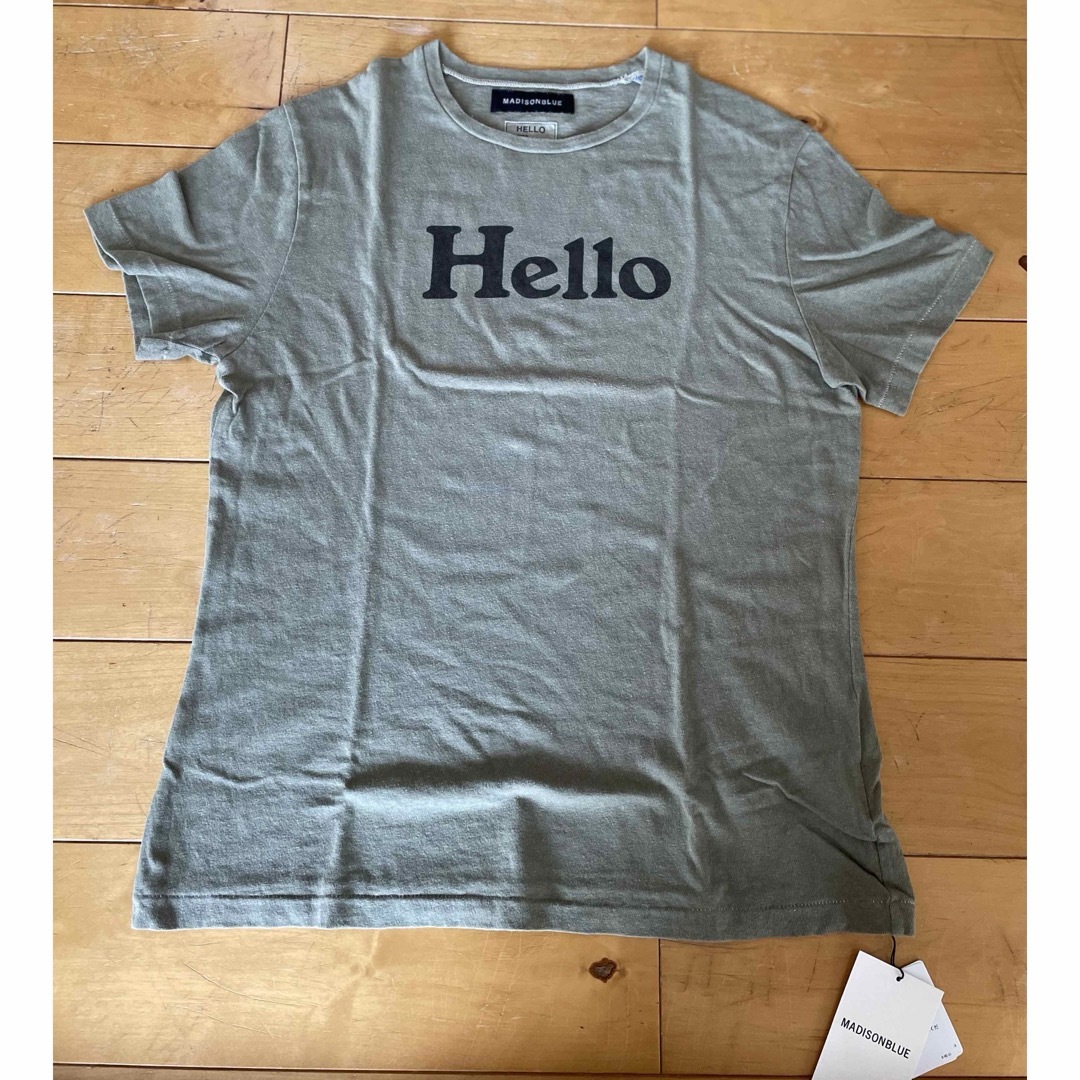 MADISONBLUE(マディソンブルー)のmadisonblue Hello Tシャツ カーキ 02 新品！ レディースのトップス(Tシャツ(半袖/袖なし))の商品写真