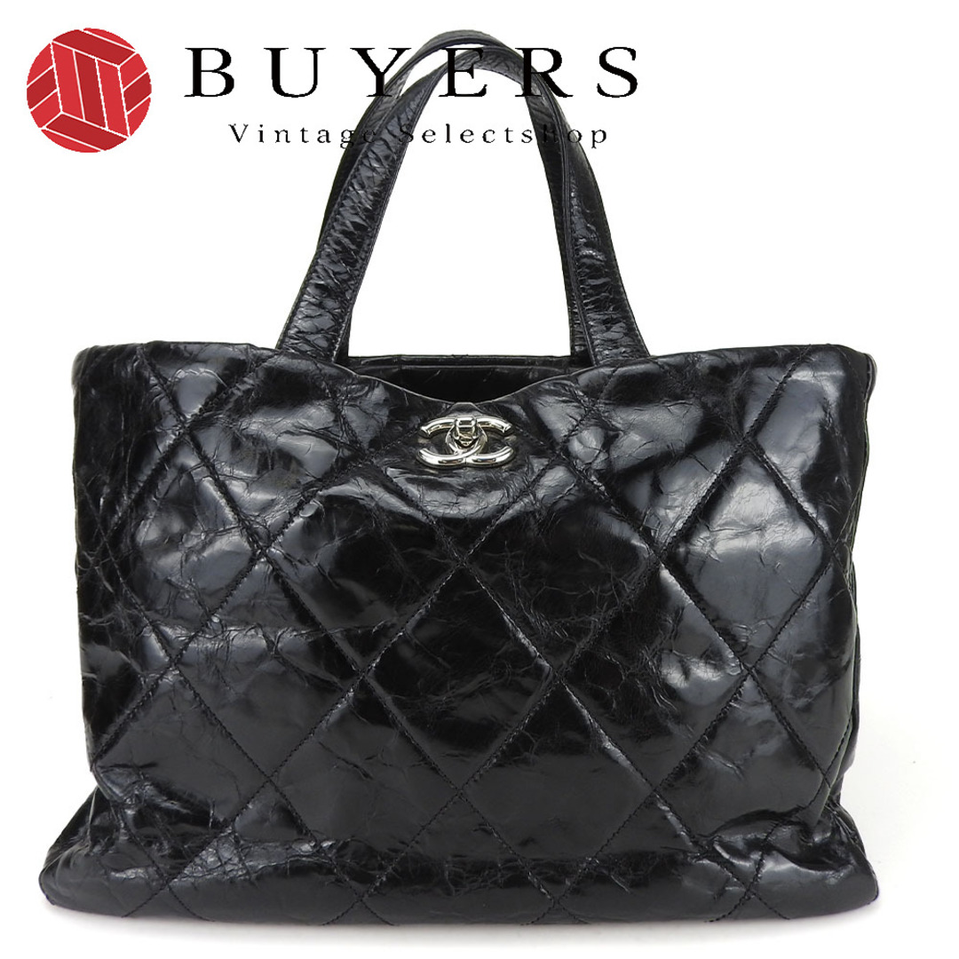 CHANEL(シャネル)の【中古】 シャネル トートバッグ ポートベロー レザー ツイード ブラック シルバー金具 2way チェーン 12番台 レディース 女性 CHANEL レディースのバッグ(トートバッグ)の商品写真