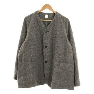 ポストオーバーオールズ(POST OVERALLS)の【美品】  POST O'ALLS / ポストオーバーオールズ | POST43 DV : trashed wool base / ウール ノーカラージャケット | L | グレー | メンズ(その他)