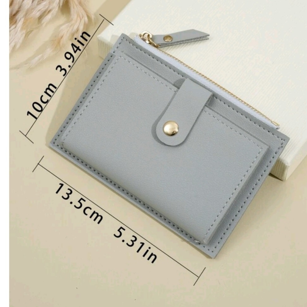 二つ折りカードケース 小銭入れ  二つ折り財布  ミニ財布　財布　レッド レディースのファッション小物(財布)の商品写真