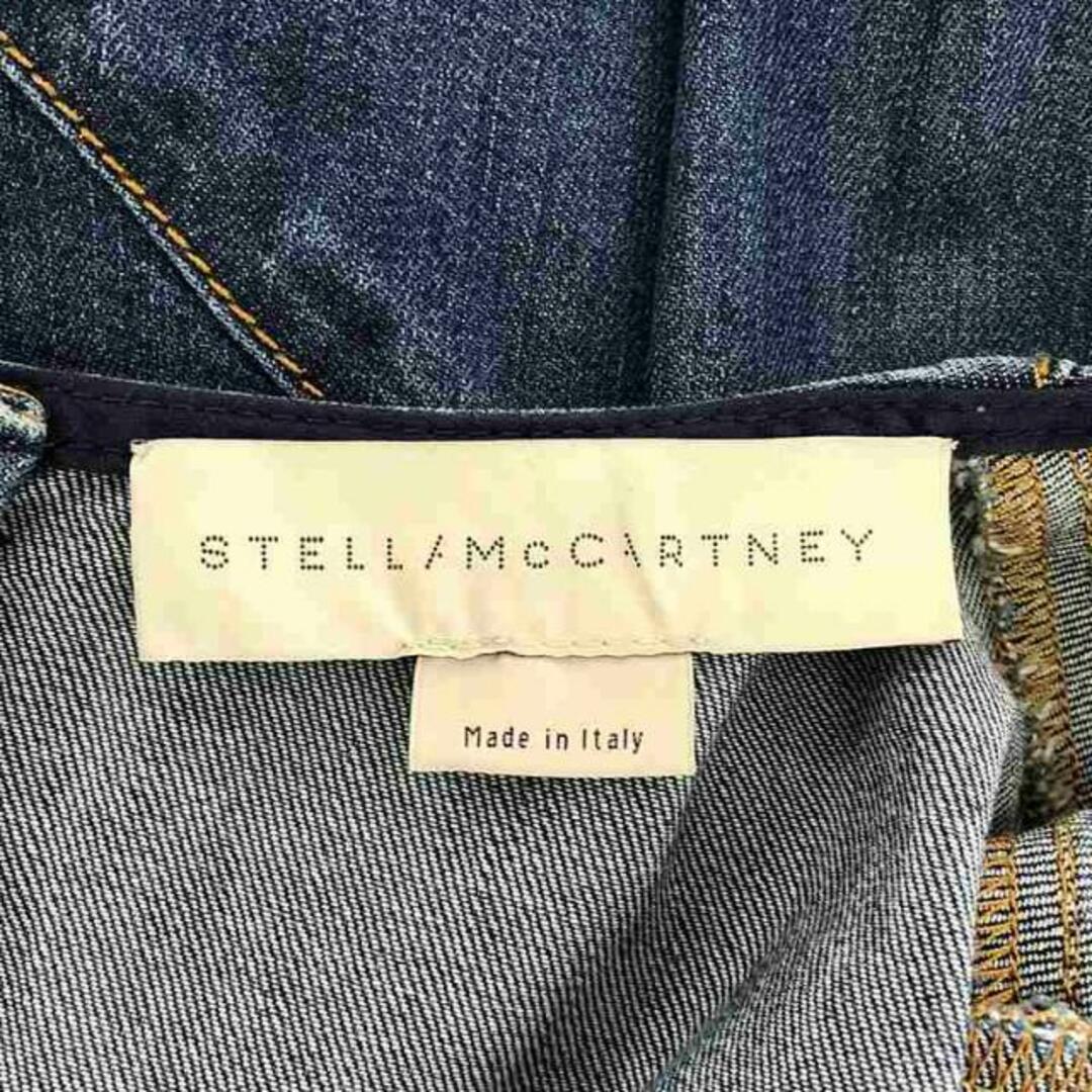 Stella McCartney(ステラマッカートニー)のSTELLA McCARTNEY / ステラマッカートニー | デニム ストレッチ 再度切替 アシンメトリー プルオーバーブラウス | 38 | インディゴ | レディース レディースのトップス(シャツ/ブラウス(長袖/七分))の商品写真