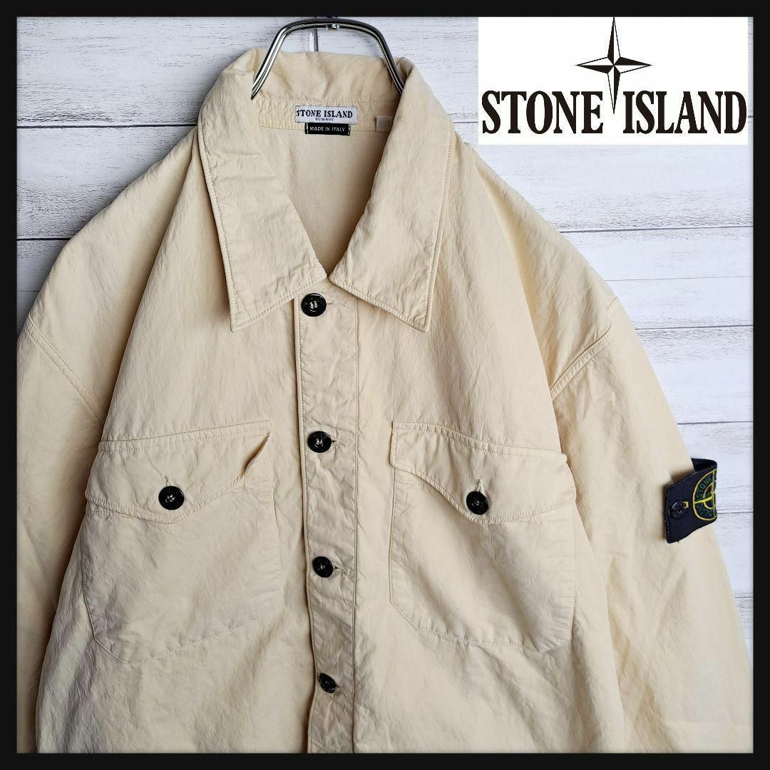 STONE ISLAND(ストーンアイランド)の【最高デザイン】 ストーンアイランド シャツジャケット ワッペン 勲章 刺繍 メンズのジャケット/アウター(ナイロンジャケット)の商品写真