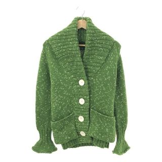 ミナペルホネン(mina perhonen)のmina perhonen / ミナペルホネン | Rovaniemi Wool×cotton Knit Cardigan ニット カーディガン | グリーン/ホワイト | レディース(カーディガン)