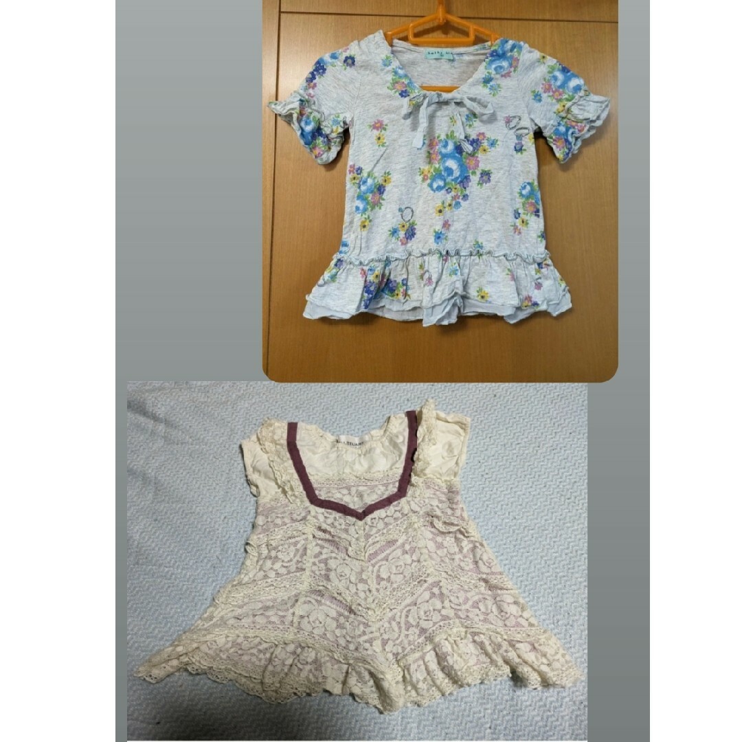 hakka kids(ハッカキッズ)の100cmハッカキッズhakka kids花柄半袖トップス キッズ/ベビー/マタニティのキッズ服女の子用(90cm~)(Tシャツ/カットソー)の商品写真