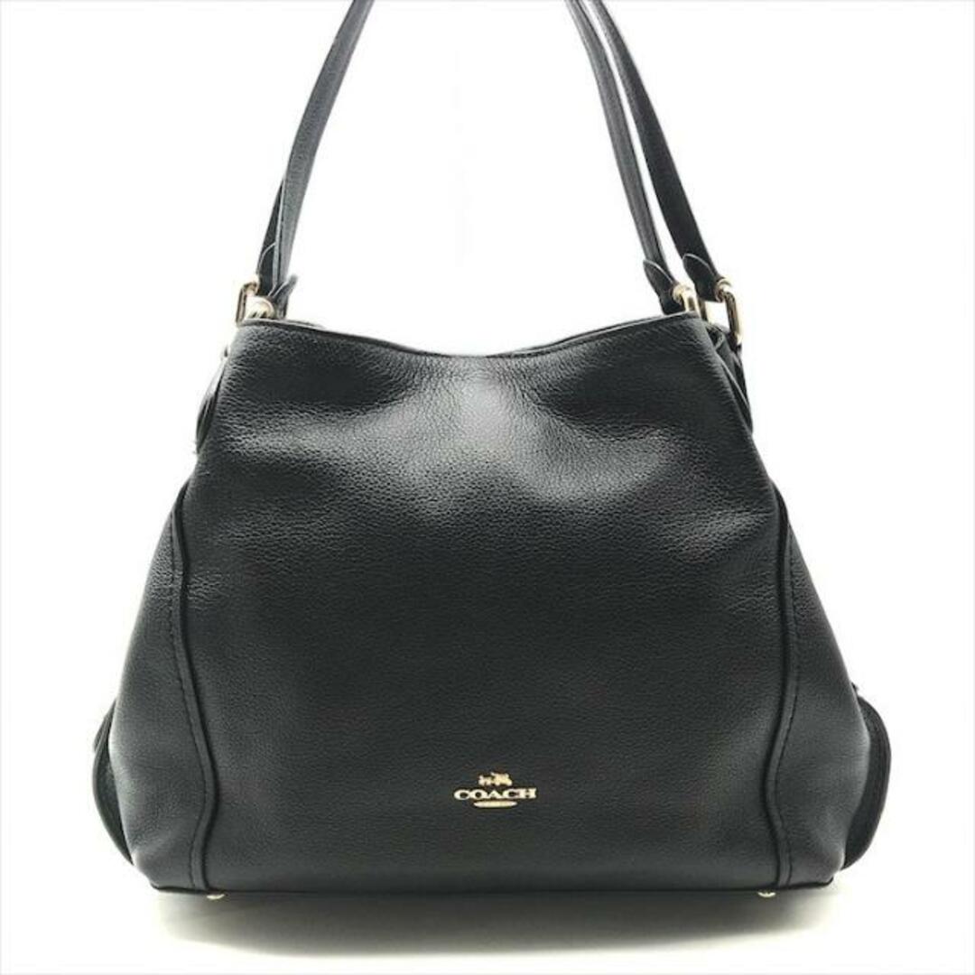 COACH(コーチ)の良品 COACH コーチ ロゴ金具 ロック金具 レザー ハンド ショルダー バッグ ブラック レディース k2157 レディースのバッグ(ショルダーバッグ)の商品写真