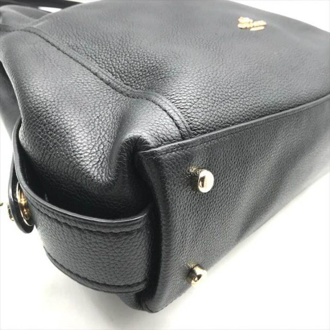 COACH(コーチ)の良品 COACH コーチ ロゴ金具 ロック金具 レザー ハンド ショルダー バッグ ブラック レディース k2157 レディースのバッグ(ショルダーバッグ)の商品写真