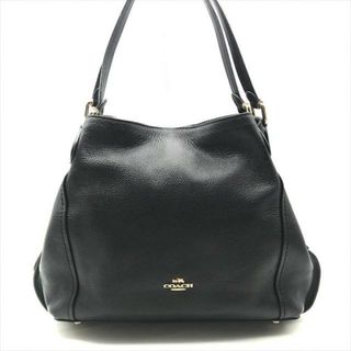 コーチ(COACH)の良品 COACH コーチ ロゴ金具 ロック金具 レザー ハンド ショルダー バッグ ブラック レディース k2157(ショルダーバッグ)