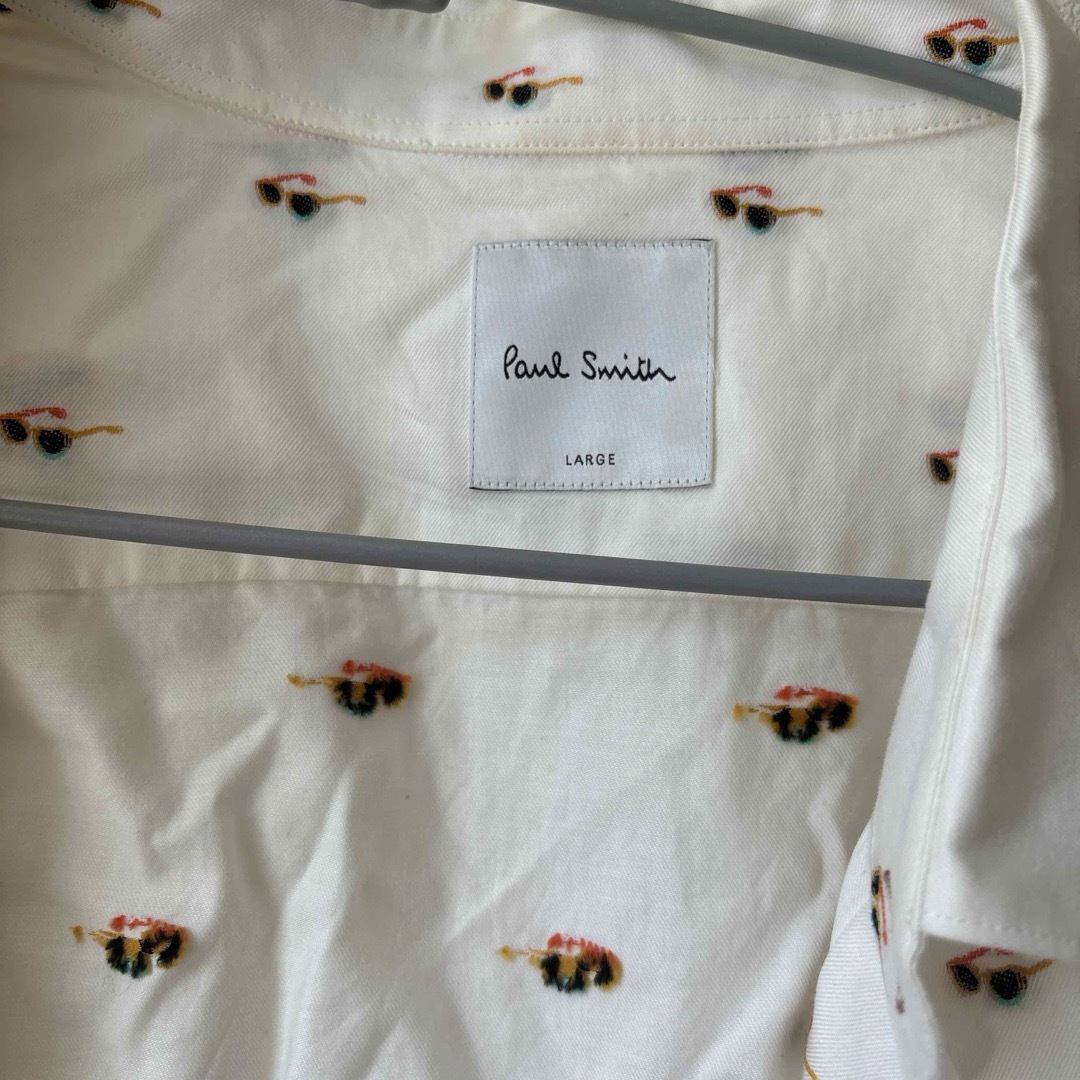 Paul Smith(ポールスミス)のポールスミス　長袖シャツ　柄シャツ　メンズサイズL 眼鏡　サングラス メンズのトップス(Tシャツ/カットソー(七分/長袖))の商品写真