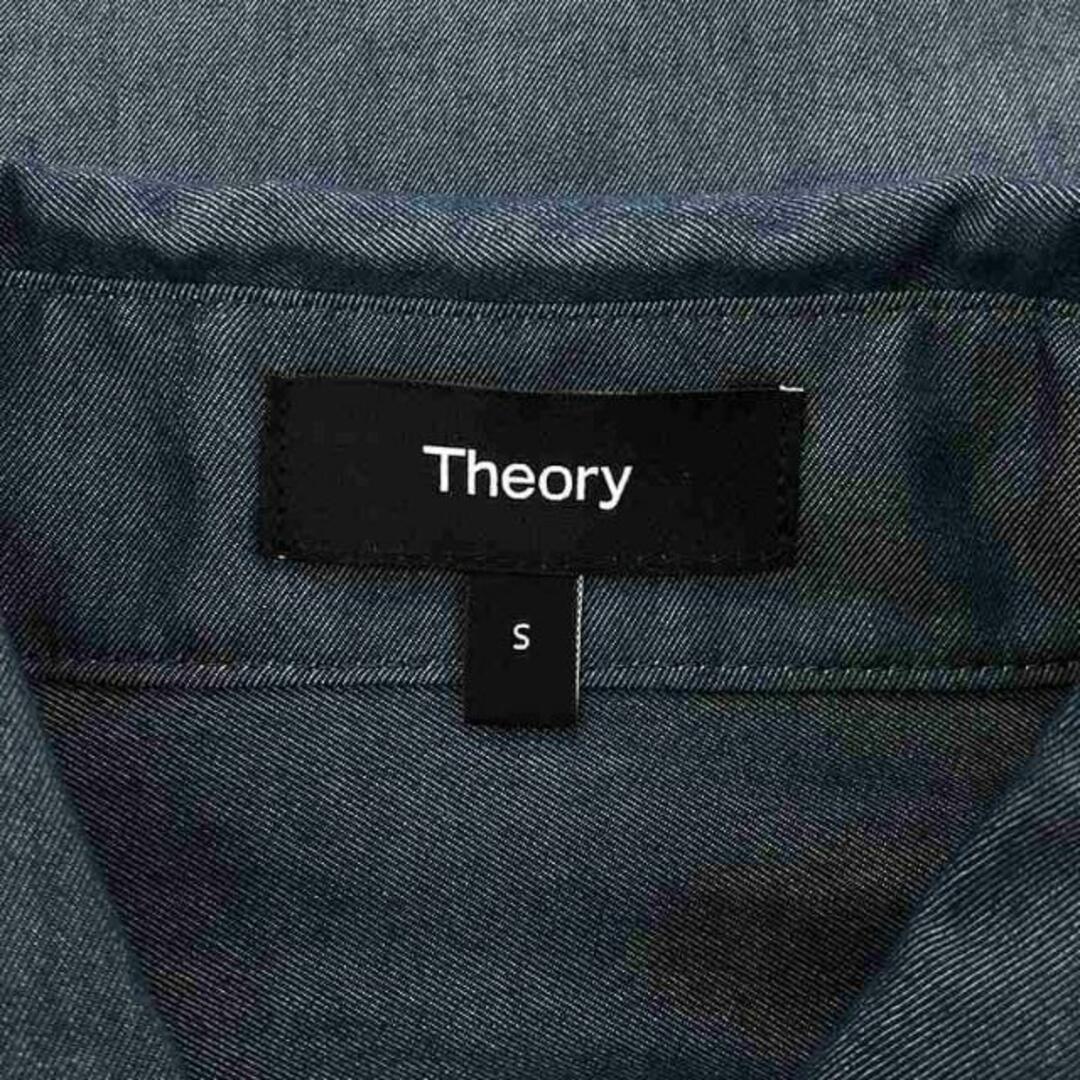 theory / セオリー | オーバー比翼シャツ | S | ブルー | レディース レディースのトップス(シャツ/ブラウス(長袖/七分))の商品写真