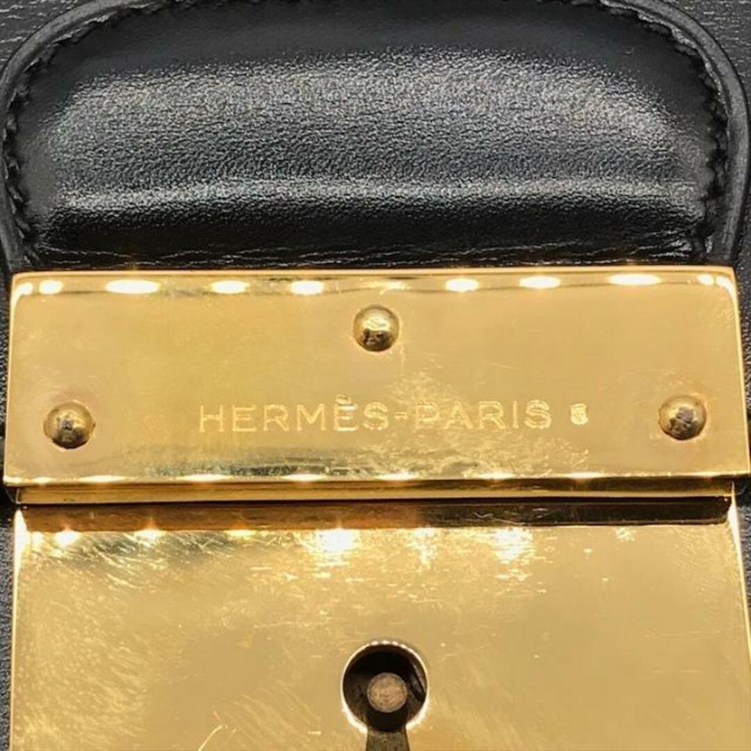 Hermes(エルメス)の良品 HERMES エルメス キリウス ボックスカーフ ゴールド金具 ヴィンテージ クラッチ バッグ ブラック a3608 レディースのバッグ(クラッチバッグ)の商品写真