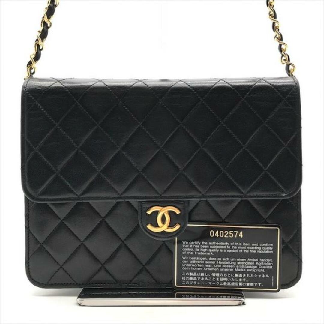 CHANEL(シャネル)の美品 CHANEL シャネル ココマーク マトラッセ ラムスキン プッシュロック チェーン ショルダー バッグ ブラック a3481 レディースのバッグ(ショルダーバッグ)の商品写真