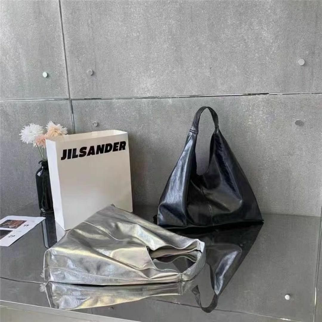トートバッグ シルバー バッグ 通勤バッグ マザーズバッグ シルバーバッグ 韓国 レディースのバッグ(トートバッグ)の商品写真