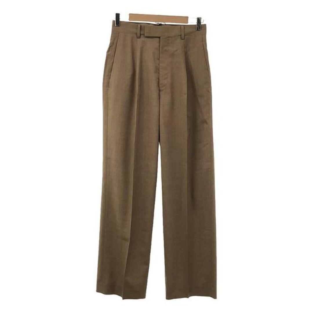 AURALEE(オーラリー)の【美品】  AURALEE / オーラリー | SUPER FINE TROPICAL WOOL SLACKS / タック スラックスパンツ | 1 | TOP BROWN | レディース レディースのパンツ(その他)の商品写真