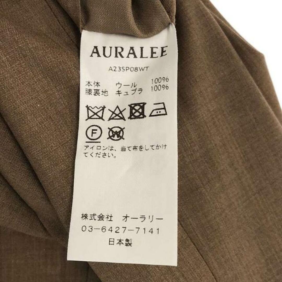 AURALEE(オーラリー)の【美品】  AURALEE / オーラリー | SUPER FINE TROPICAL WOOL SLACKS / タック スラックスパンツ | 1 | TOP BROWN | レディース レディースのパンツ(その他)の商品写真