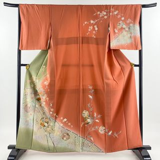 訪問着 身丈161.5cm 裄丈66cm 正絹 秀品 【中古】(着物)