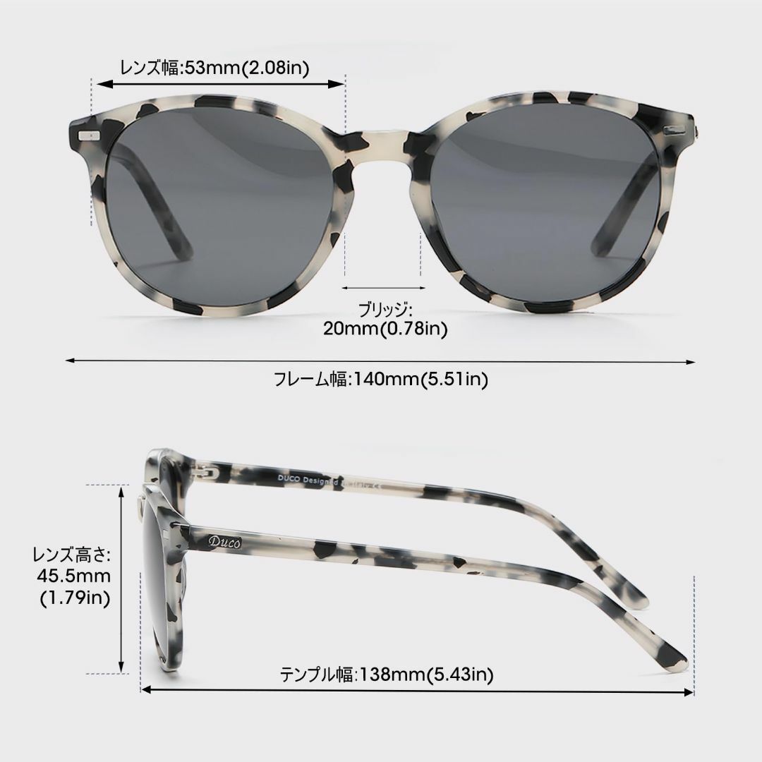 【色: Black Tortoise Frame】[DUCO] サングラス レデ レディースのファッション小物(その他)の商品写真