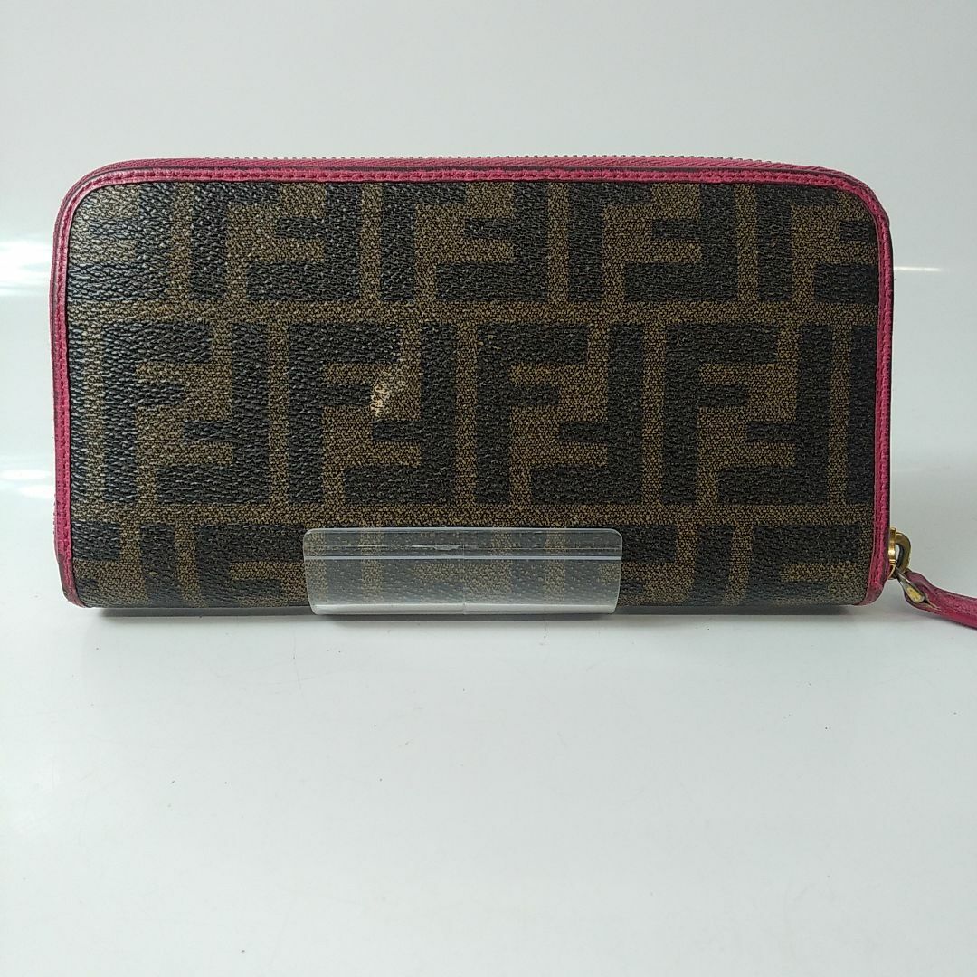 FENDI(フェンディ)の【FENDI】長財布 ラウンドファスナー ズッカ柄 レディース 正規品 中古品 レディースのファッション小物(財布)の商品写真